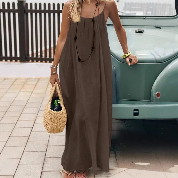 # Women's Backless Loose-fitting Dress