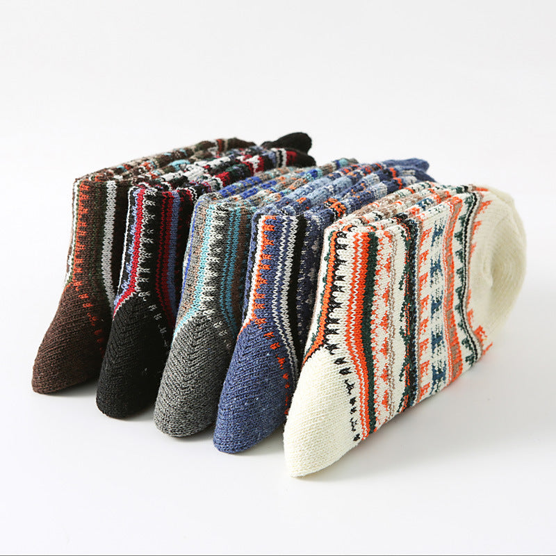 **Men's Autumn/Winter Socks | Mid-Calf Socks, 5-Pair Pack**