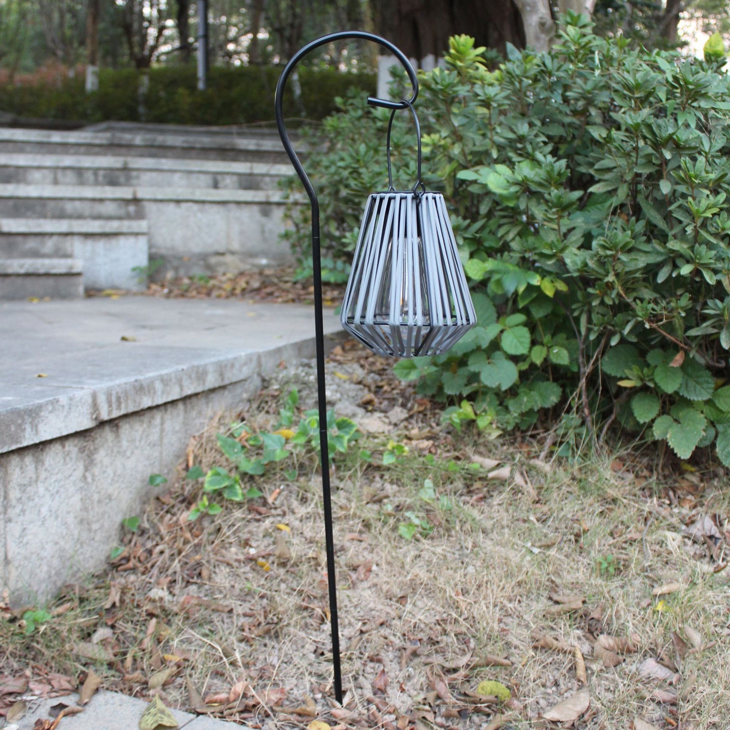 Solar-Powered Imitation Rattan Lantern