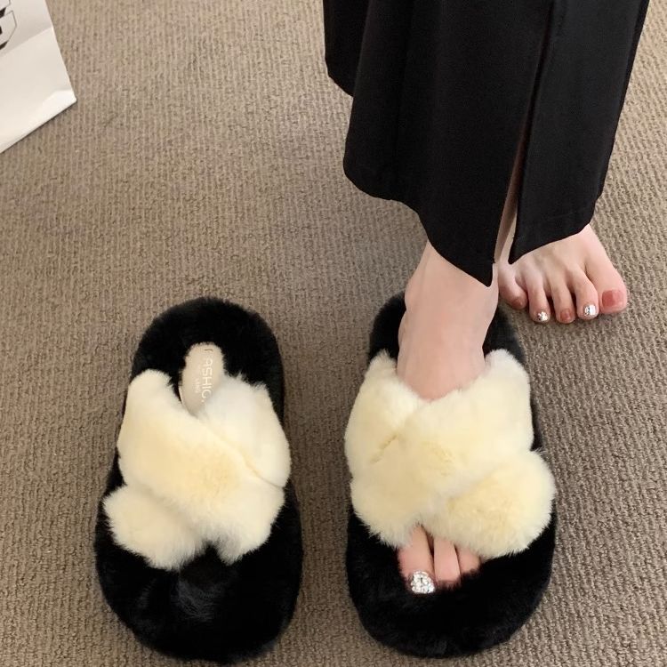 Women's Thick-Soled Furry Slippers