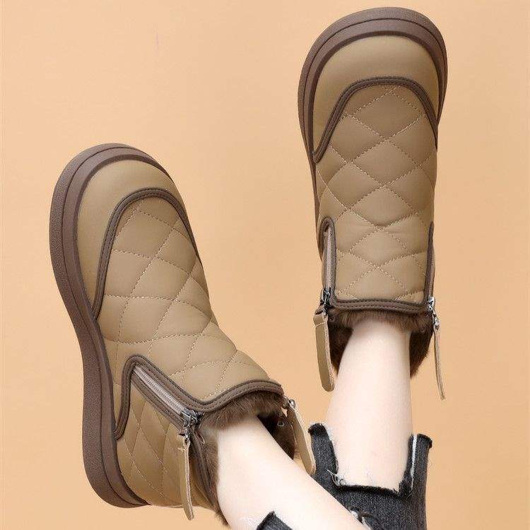 Fleece-Lined Non-Slip Winter Boots for Women