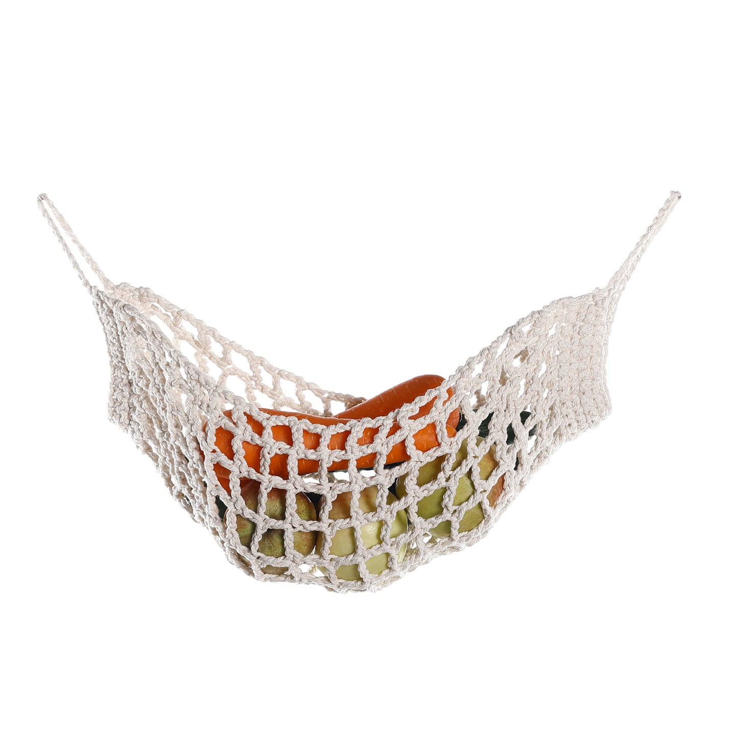 **Handmade Woven Cotton Rope Fruit Mesh Bag Storage Bag**