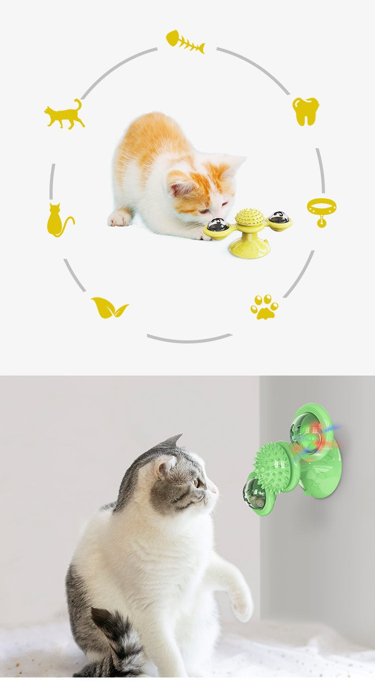 # Rotating Glowing Cat Carousel Interactive Toy