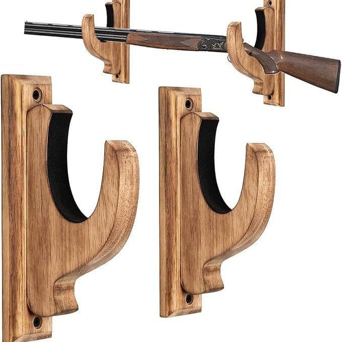 Solid Wood Wall-Mounted Gun Rack