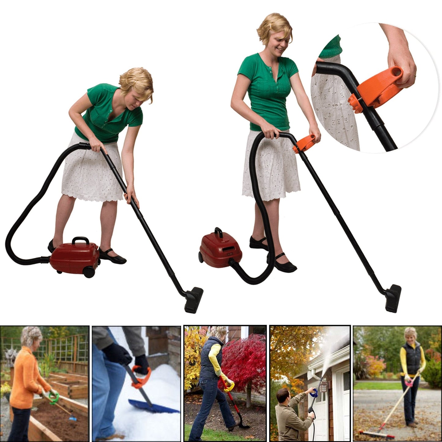 Back-Saving Tool Handle Labor Attachment