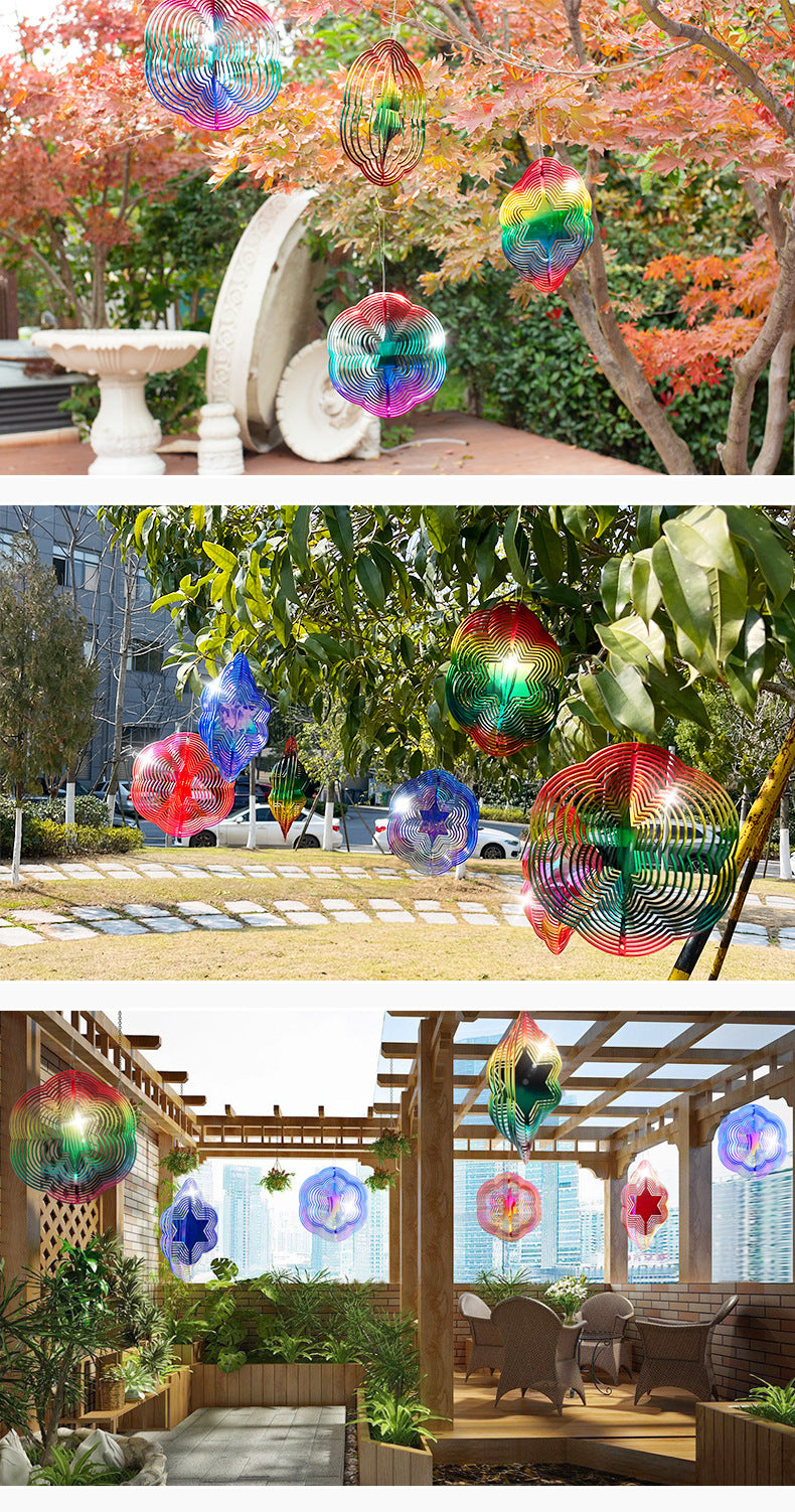 # Hexagonal Colorful 3D Bird Repellent Windmill