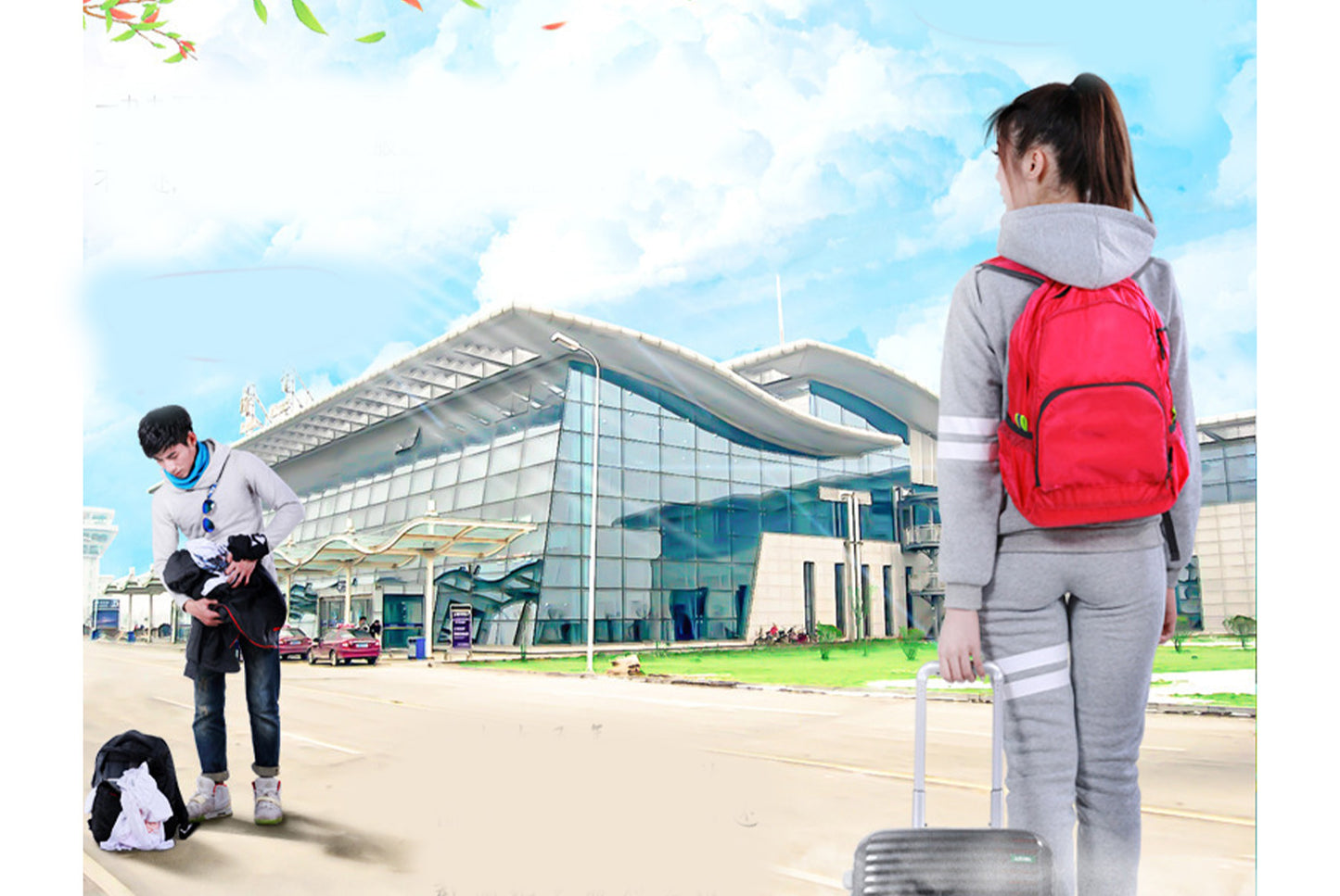Outdoor folding backpack
