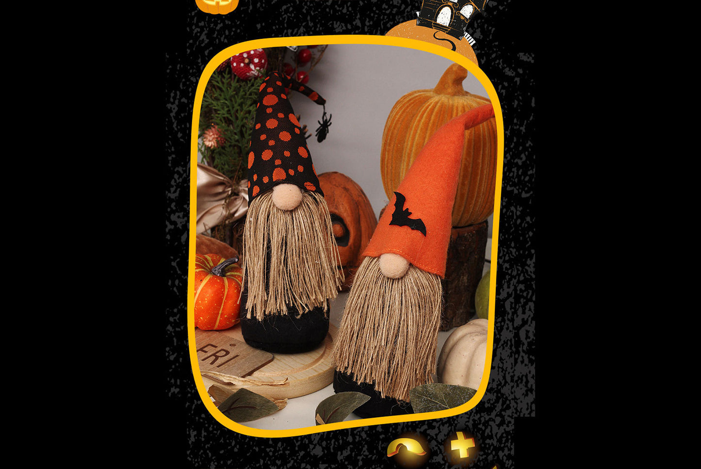 **Halloween Pumpkin Faceless Old Man Doll Ornament**