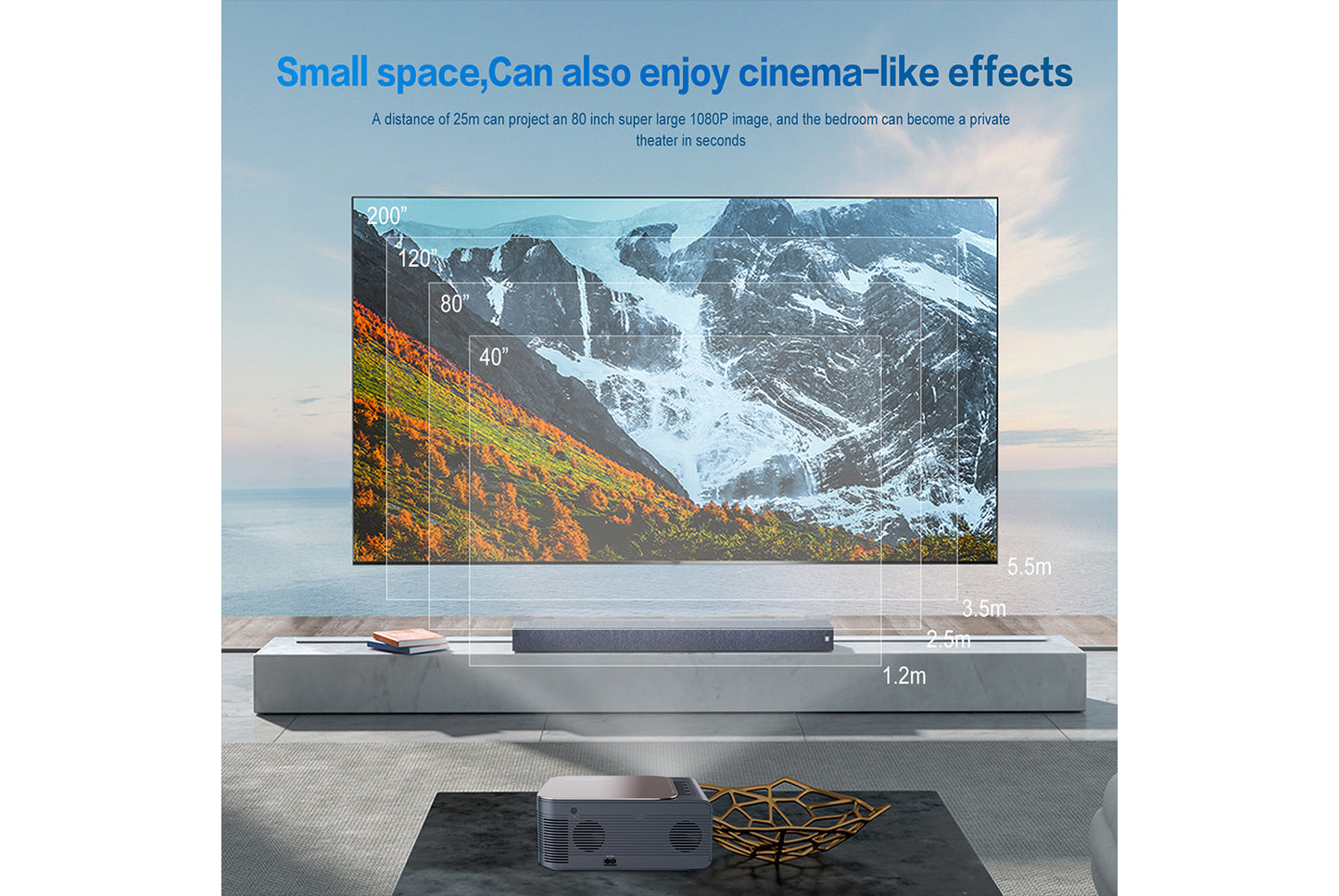 **M8 Smart Projector LCD Android 8K Home Projector**(UK plug)