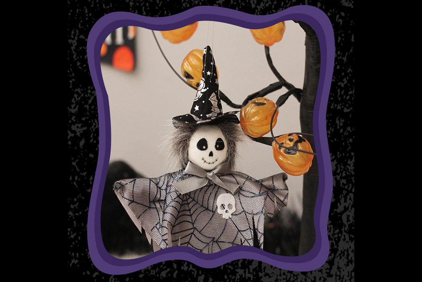**Halloween Decorations, Halloween Pumpkin Ghost Witch Doll, Party Figure Pendant**