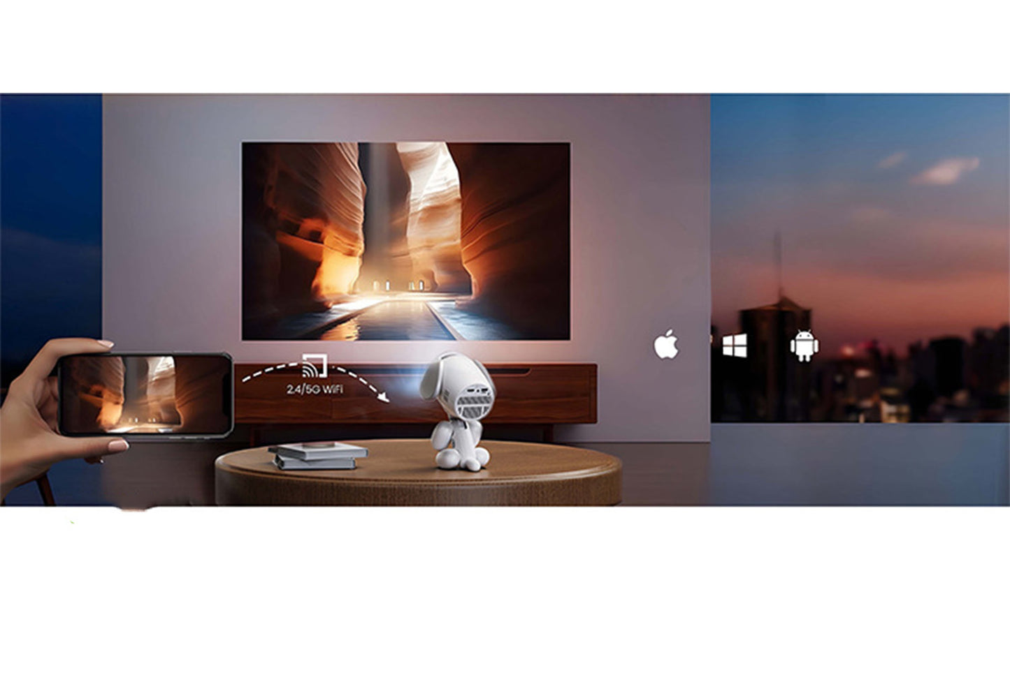 **JY320LI Android 13 Smart Projector for Home and Office**(UK plug)