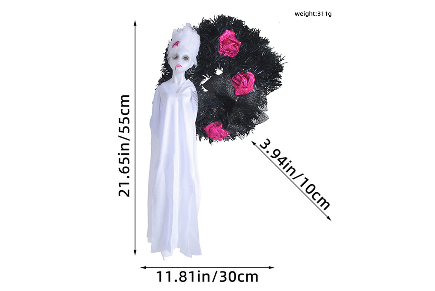 Halloween White Ghost Door Hanger | Horror Party Garland