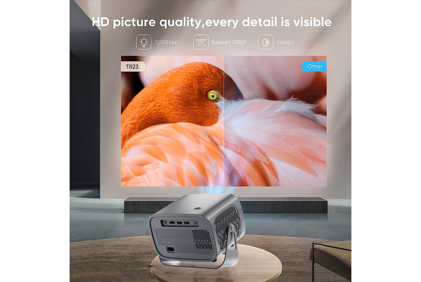 **A10 Android Smart Projector 2GB + 16GB Wireless WiFi Projector**