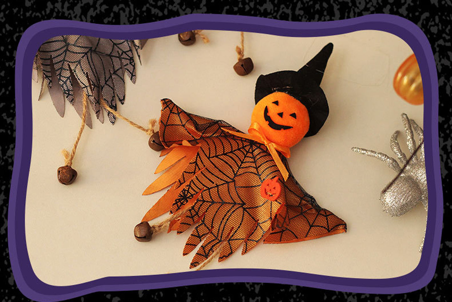 **Halloween Decorations, Halloween Pumpkin Ghost Witch Doll, Party Figure Pendant**