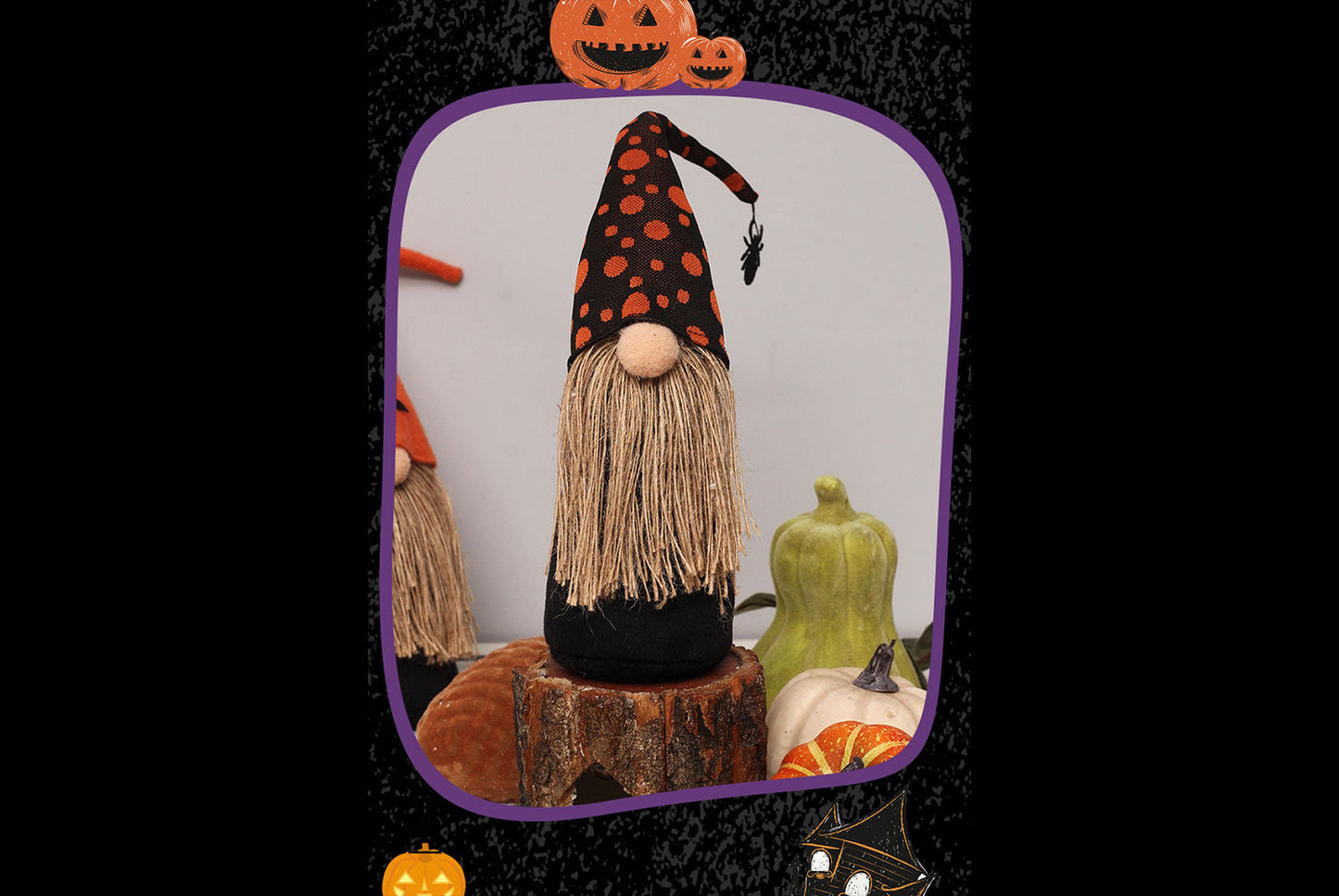 **Halloween Pumpkin Faceless Old Man Doll Ornament**