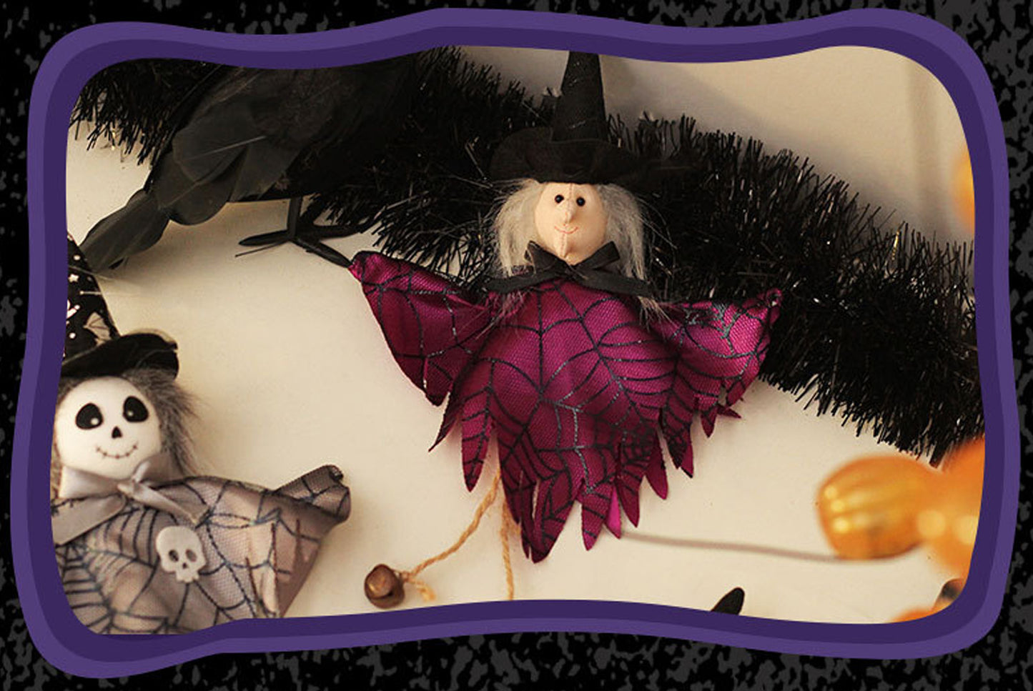 **Halloween Decorations, Halloween Pumpkin Ghost Witch Doll, Party Figure Pendant**