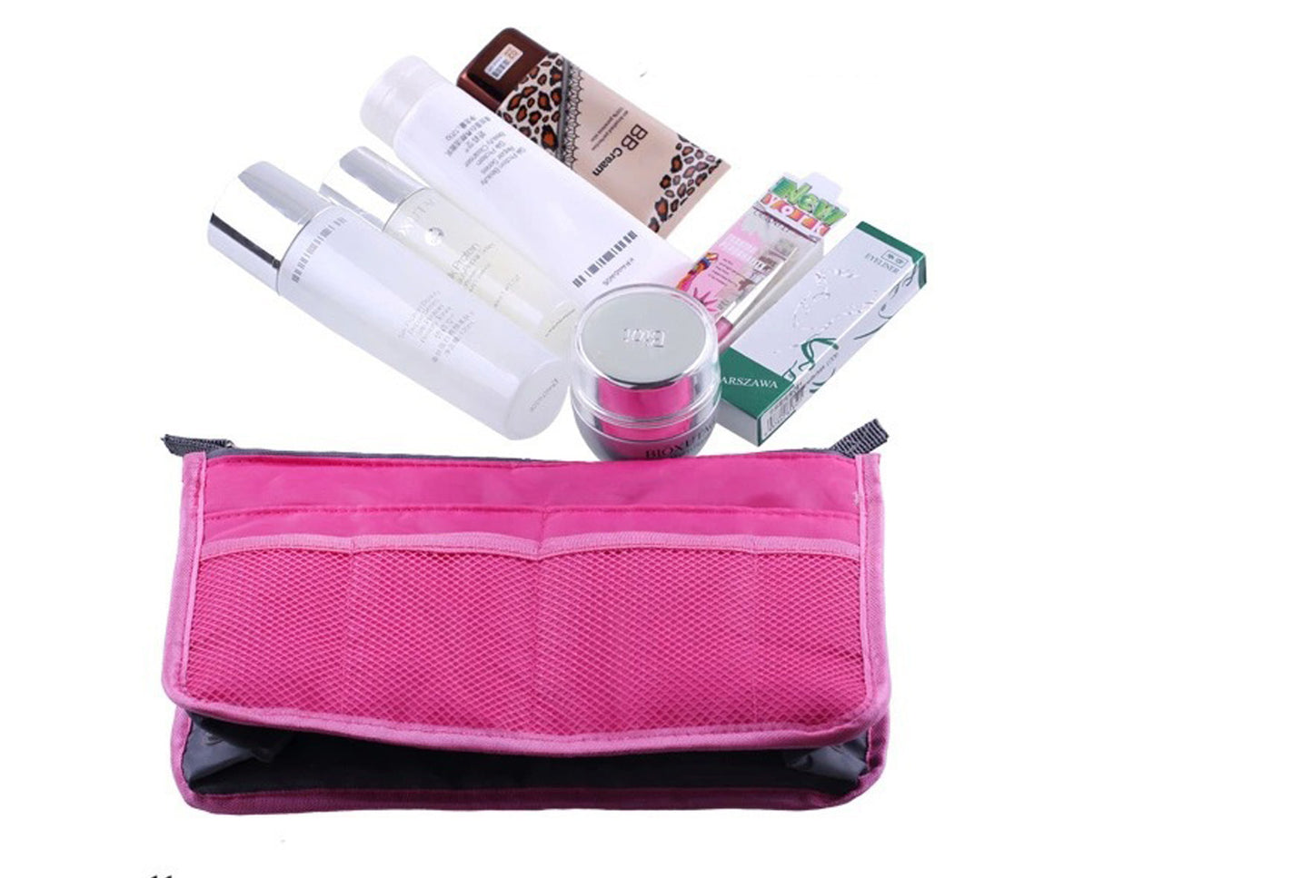 Double zipper storage bag