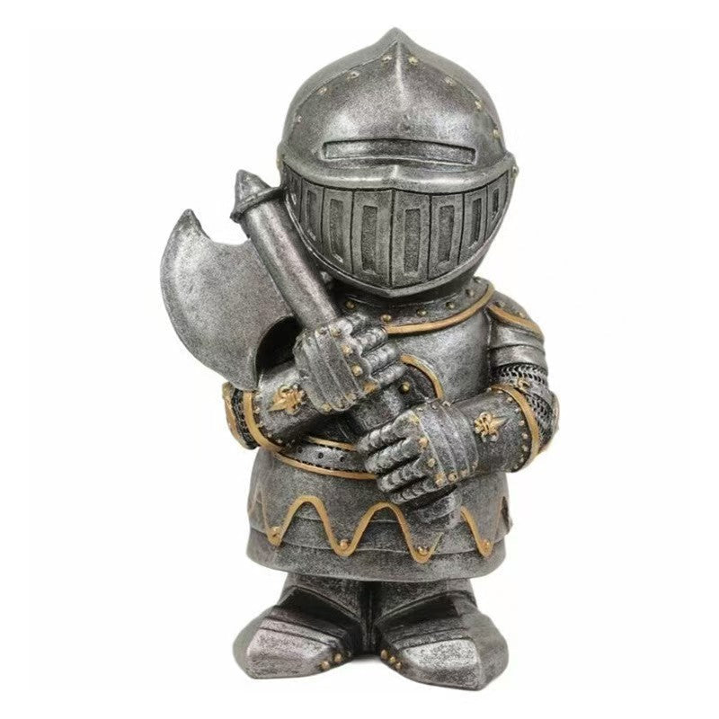 Dwarf Knight Resin Sculpture Ornament