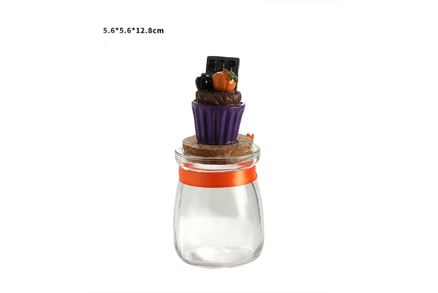 **Cute Ghost Pumpkin Resin Candy Jar Ornament**