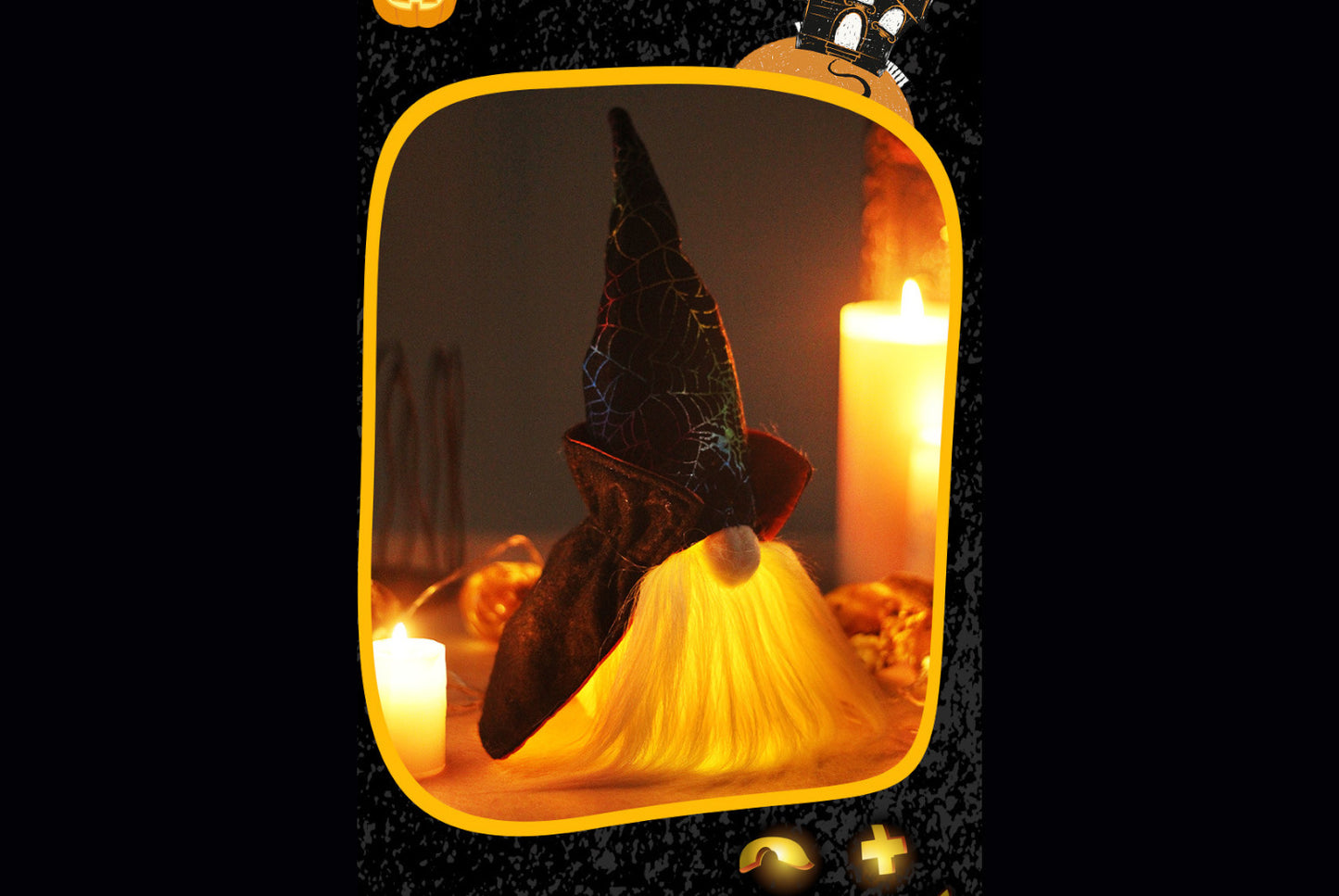 **Halloween Pirate Color-Changing Lights Faceless Old Man Doll Ornament**