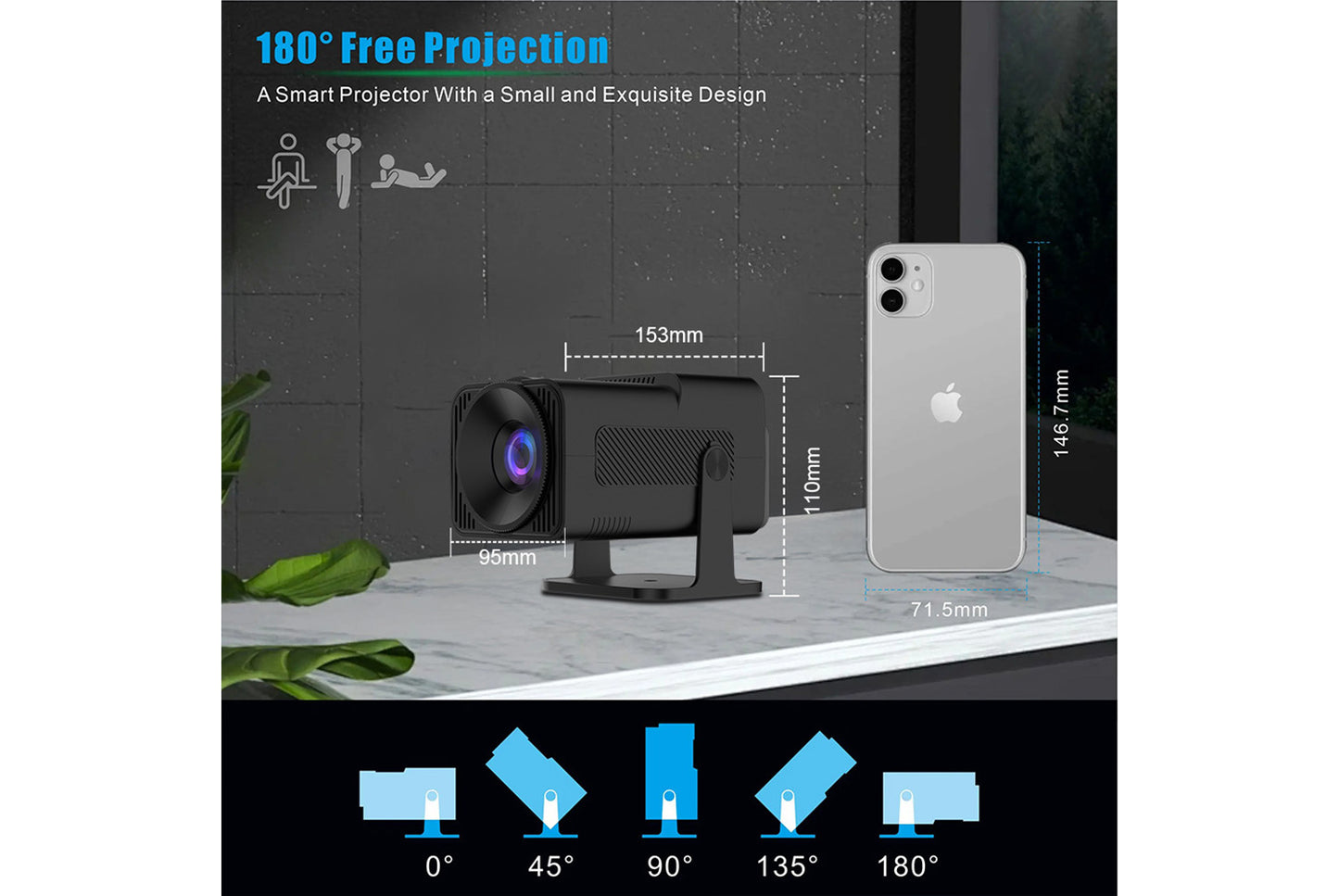 **X12 Smart 4K Projector 2+16GB Edition**(UK plug)