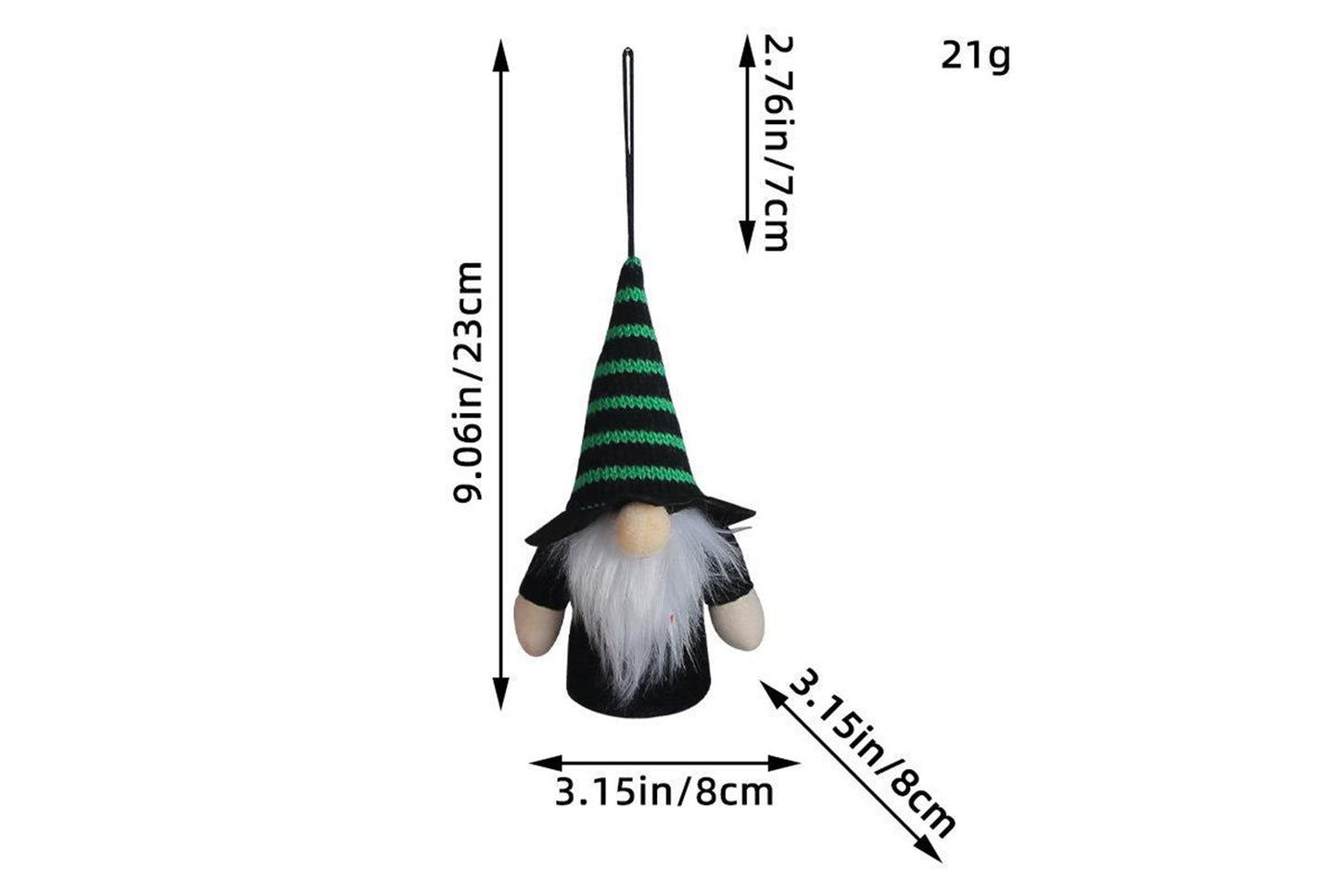 **Halloween Light-Up Charm Top Hat Gnome Window Display**