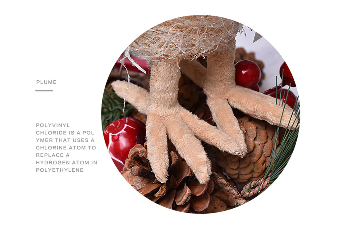 **Handwoven Wooden Owl Christmas Ornament**