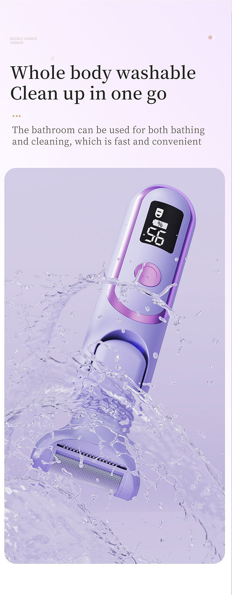 # Digital Display 5-in-1 Electric Hair Shaver for Women