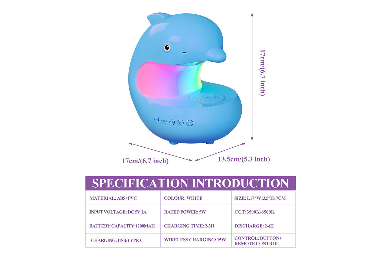 Mobile Phone Wireless Charging RGB Bluetooth Atmosphere Light