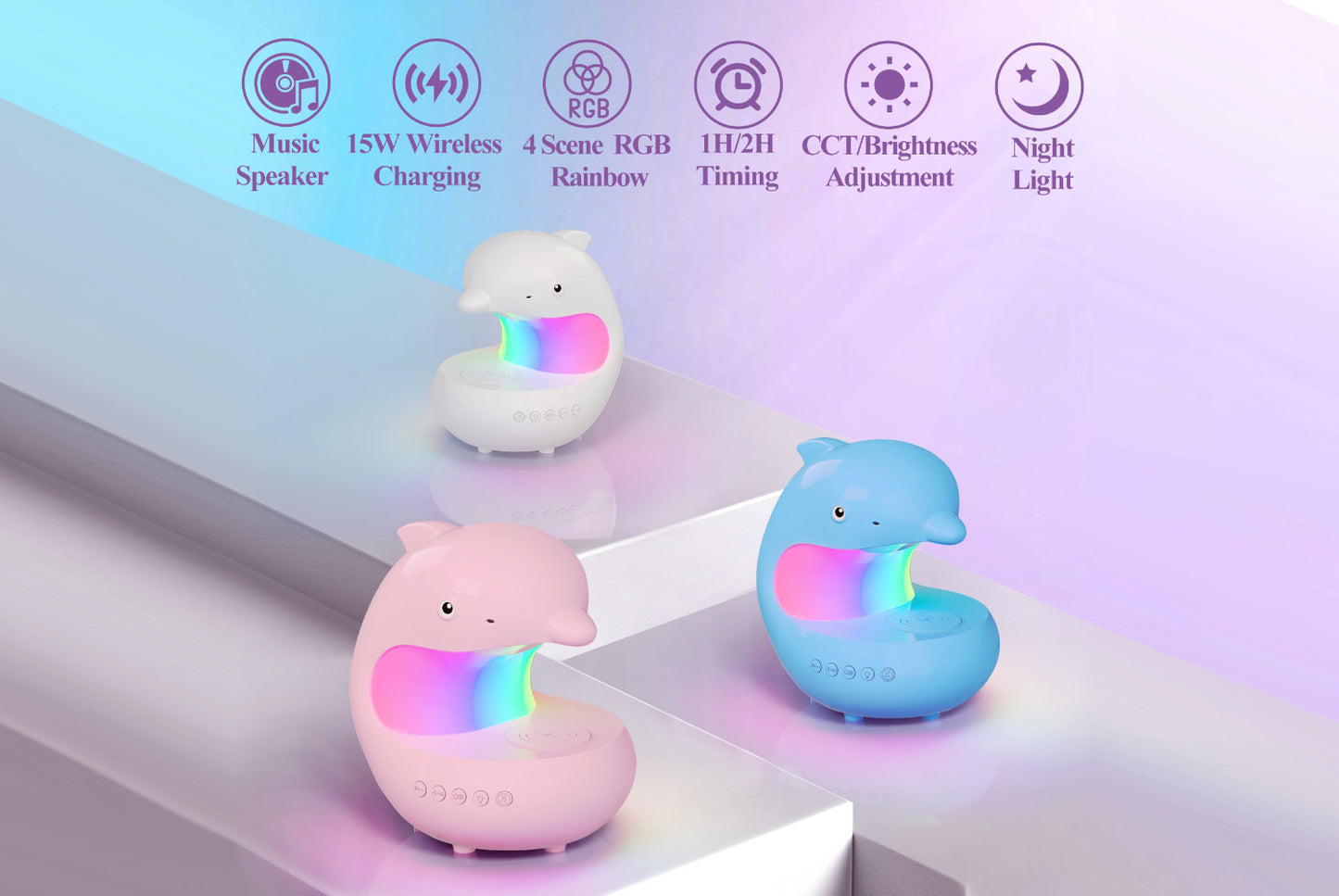 Mobile Phone Wireless Charging RGB Bluetooth Atmosphere Light