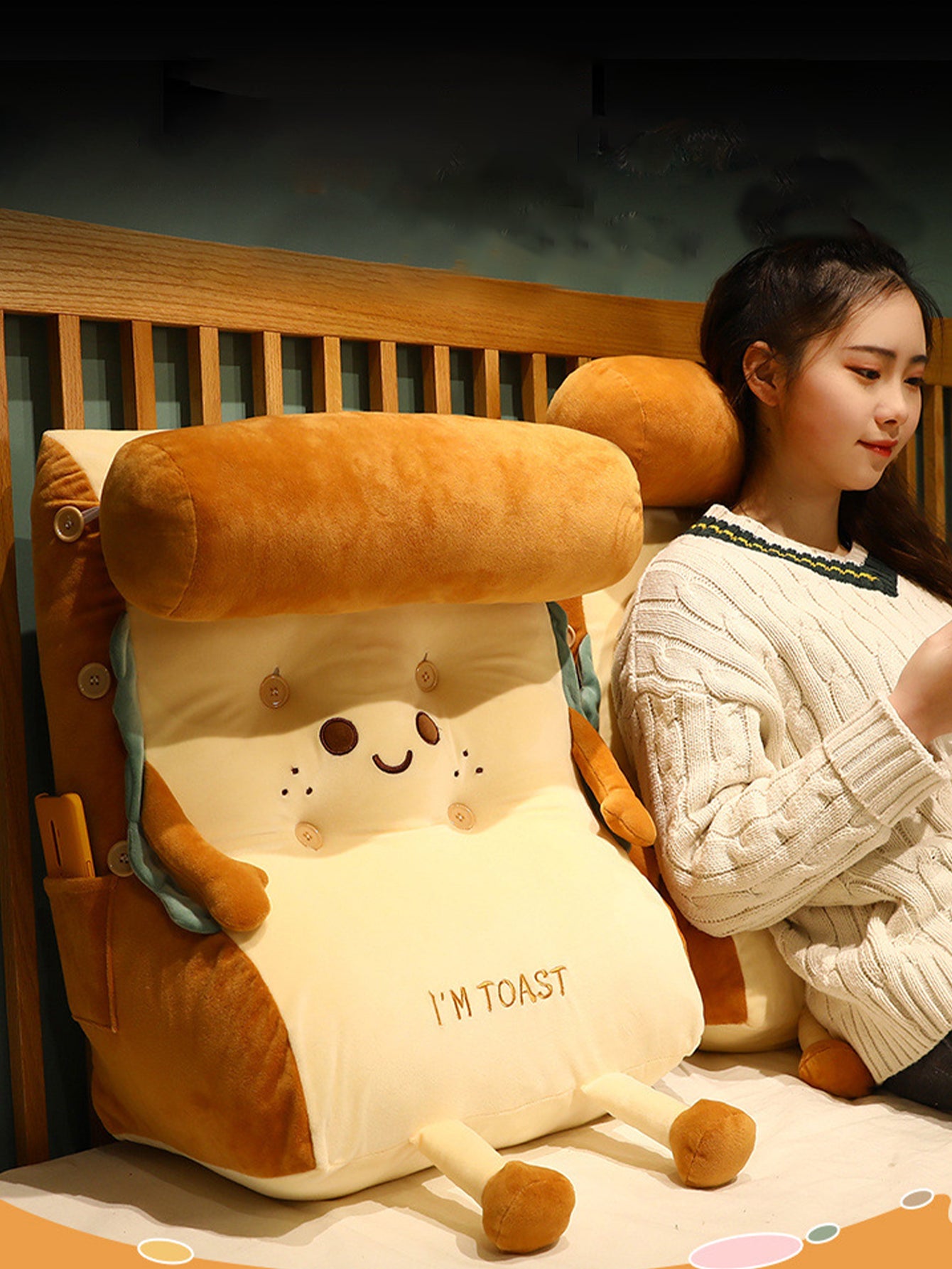 Headrest large backrest triangular pillow