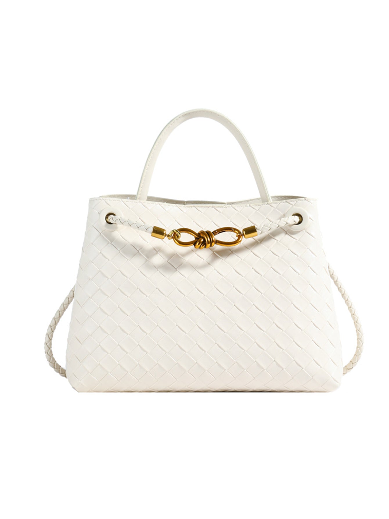Fashionable and versatile large-capacity woven handbag