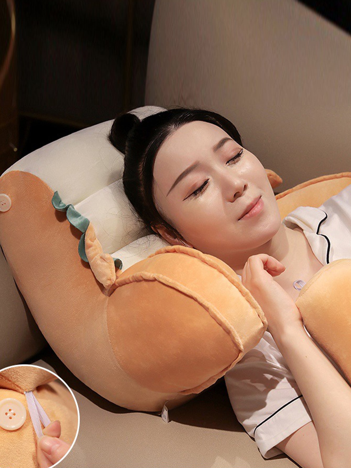 Multi-function cartoon waist cushion