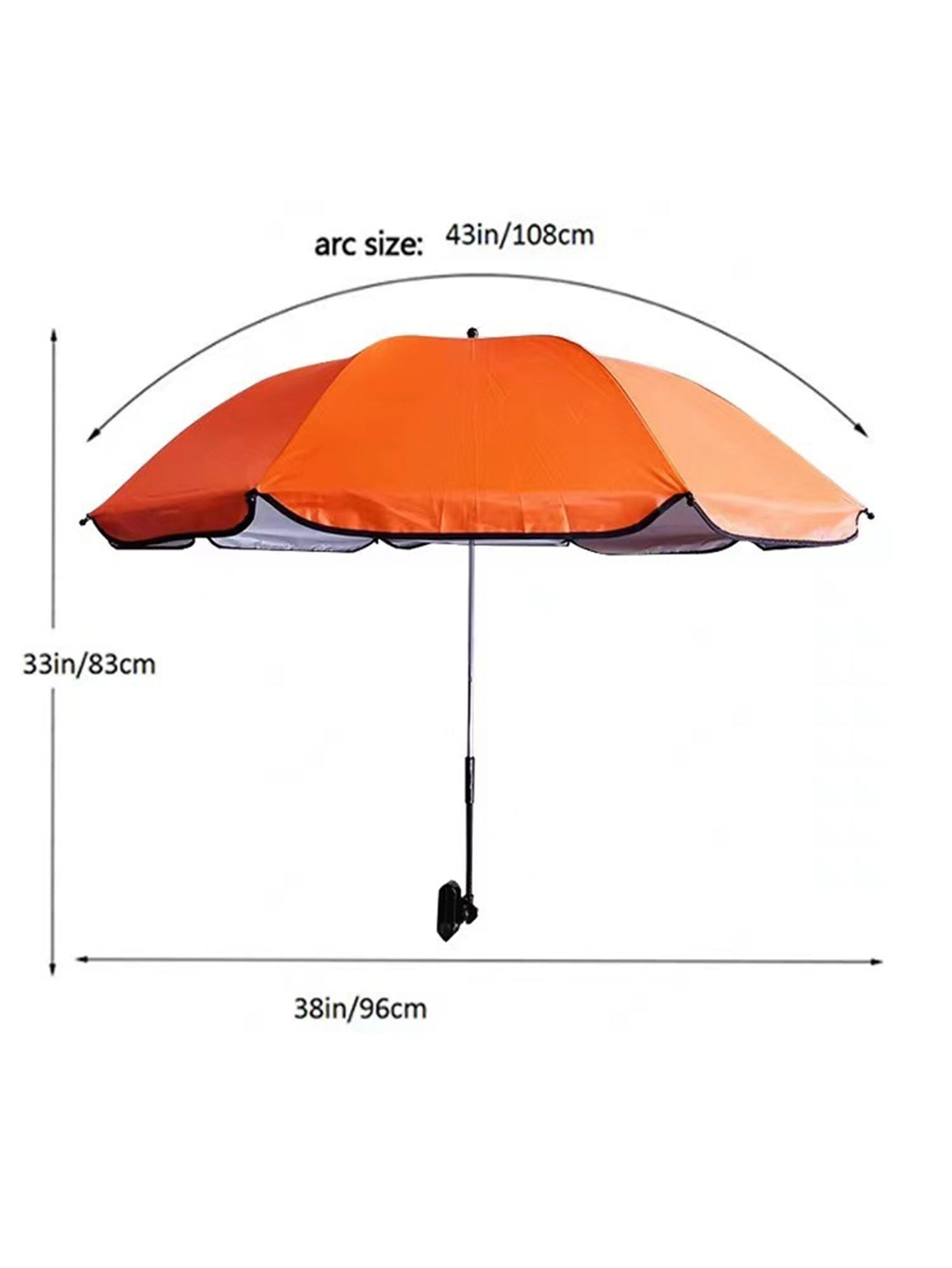 Beach Chair Sunshade with Steering Clamp