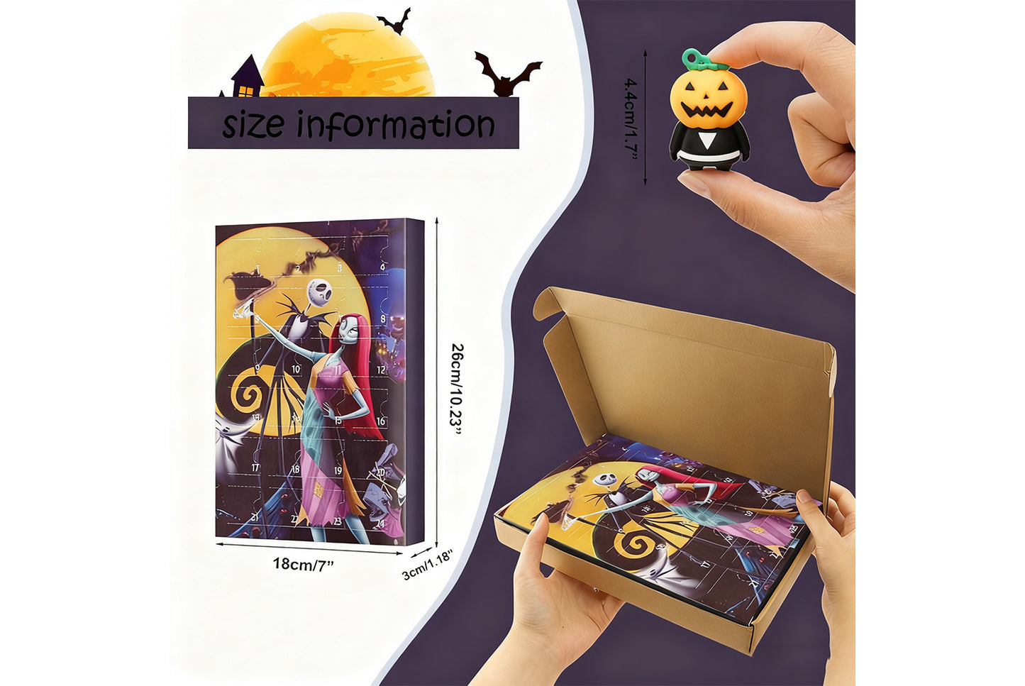 **Halloween Doll Advent Calendar | 24-Piece Christmas Countdown Blind Box**