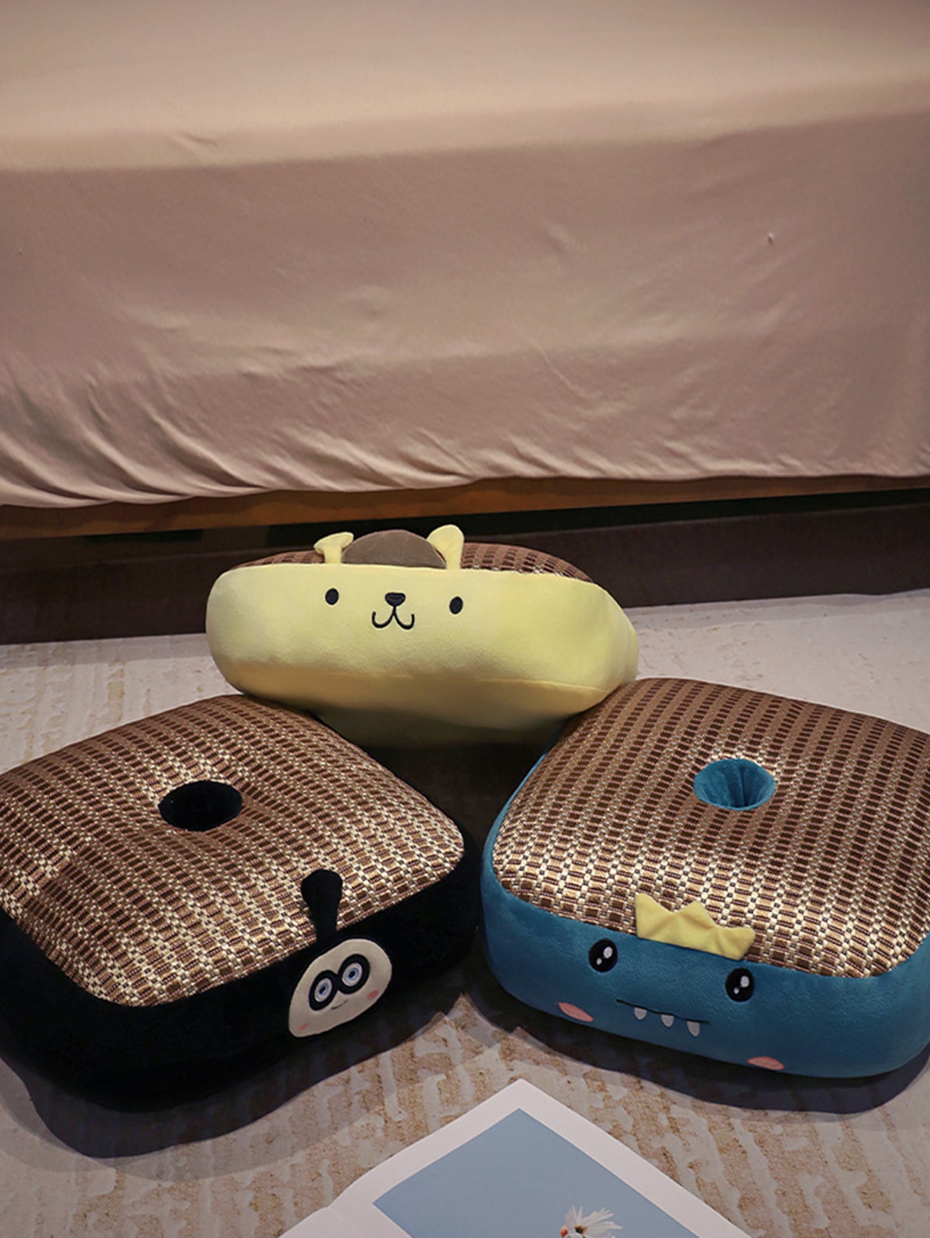 Cartoon ice rattan mat cushion