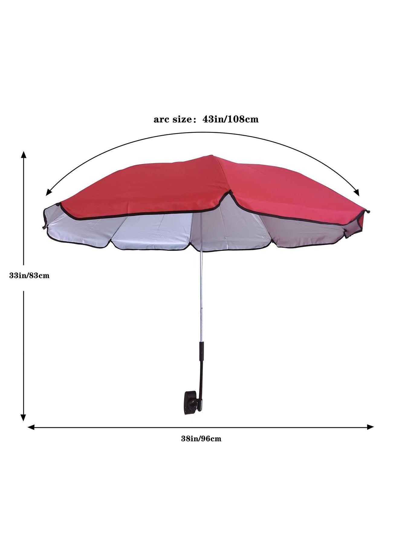 Beach Chair Sunshade with Steering Clamp