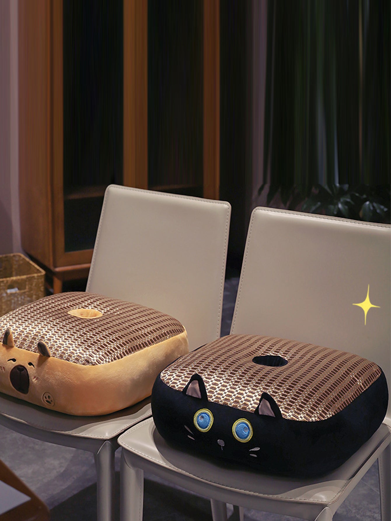 Cartoon ice rattan mat cushion