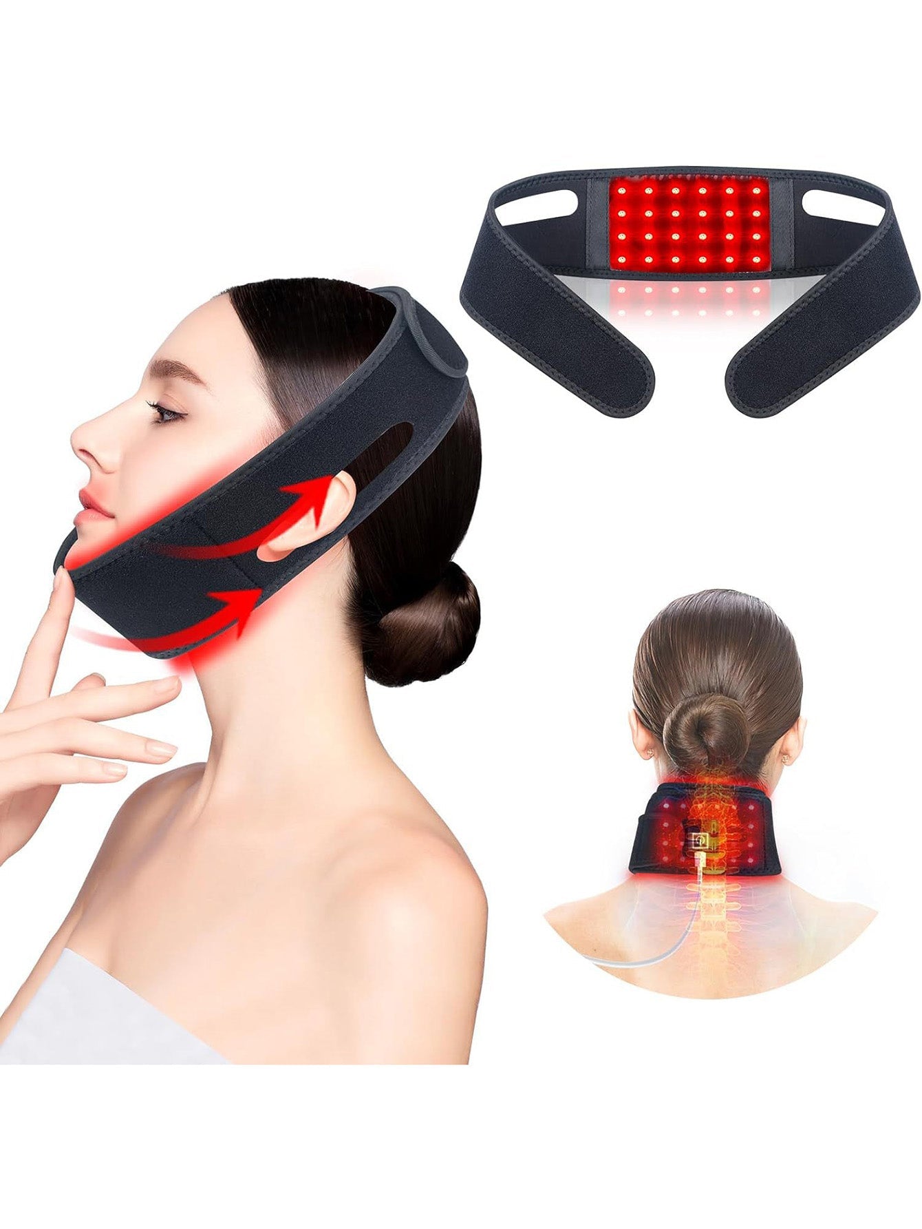 Red Light Therapy Chin & Neck Strap