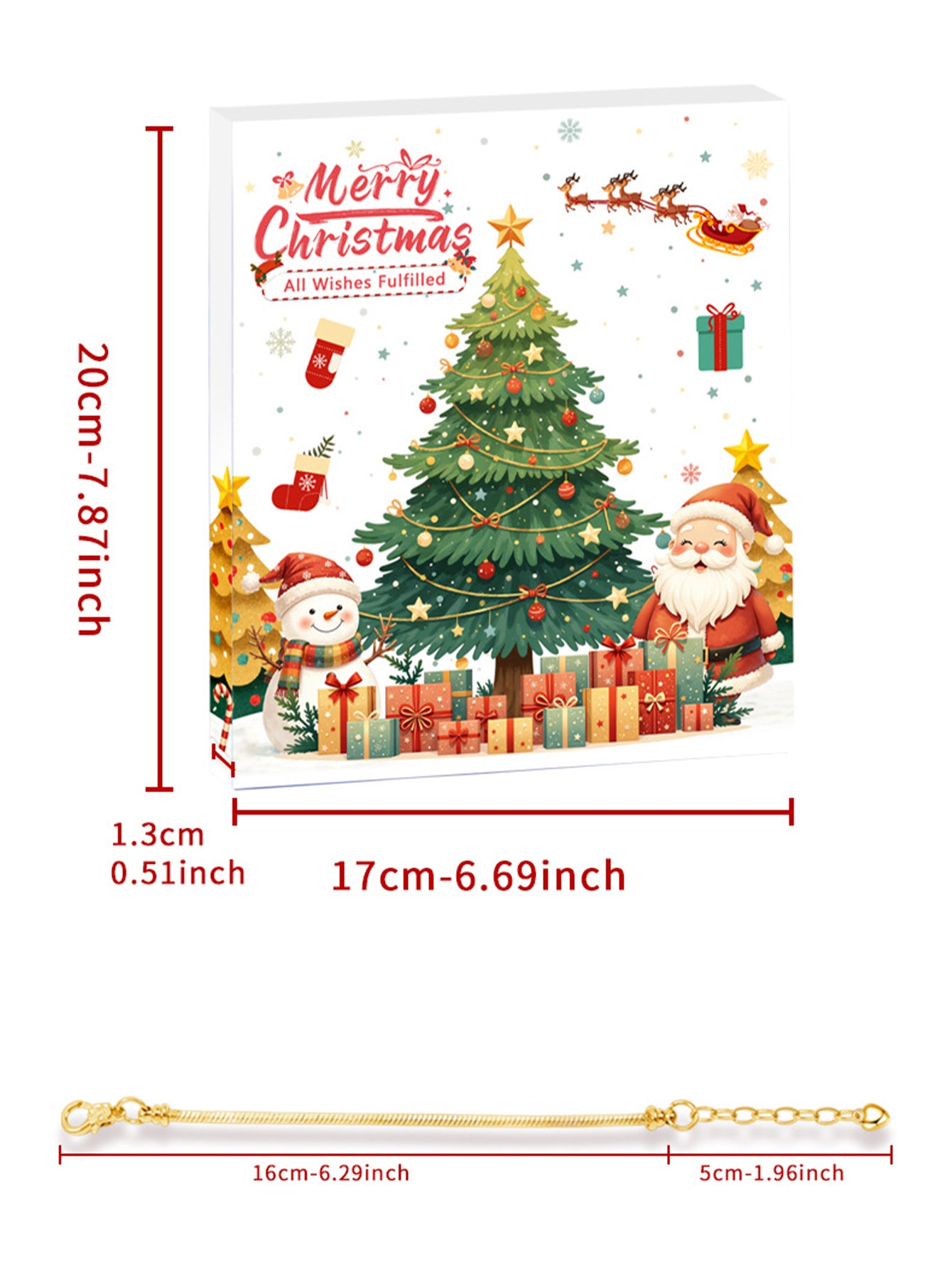 Rose Gold Series Christmas Advent Countdown Calendar