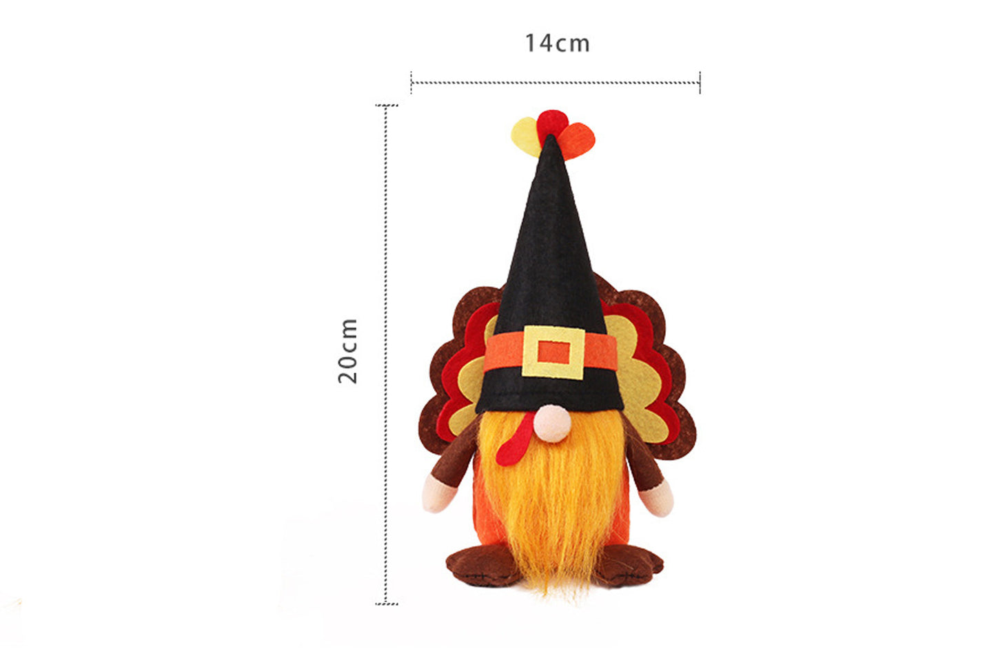 Harvest Festival Turkey Ornament - Cute Faceless Old Man Figure