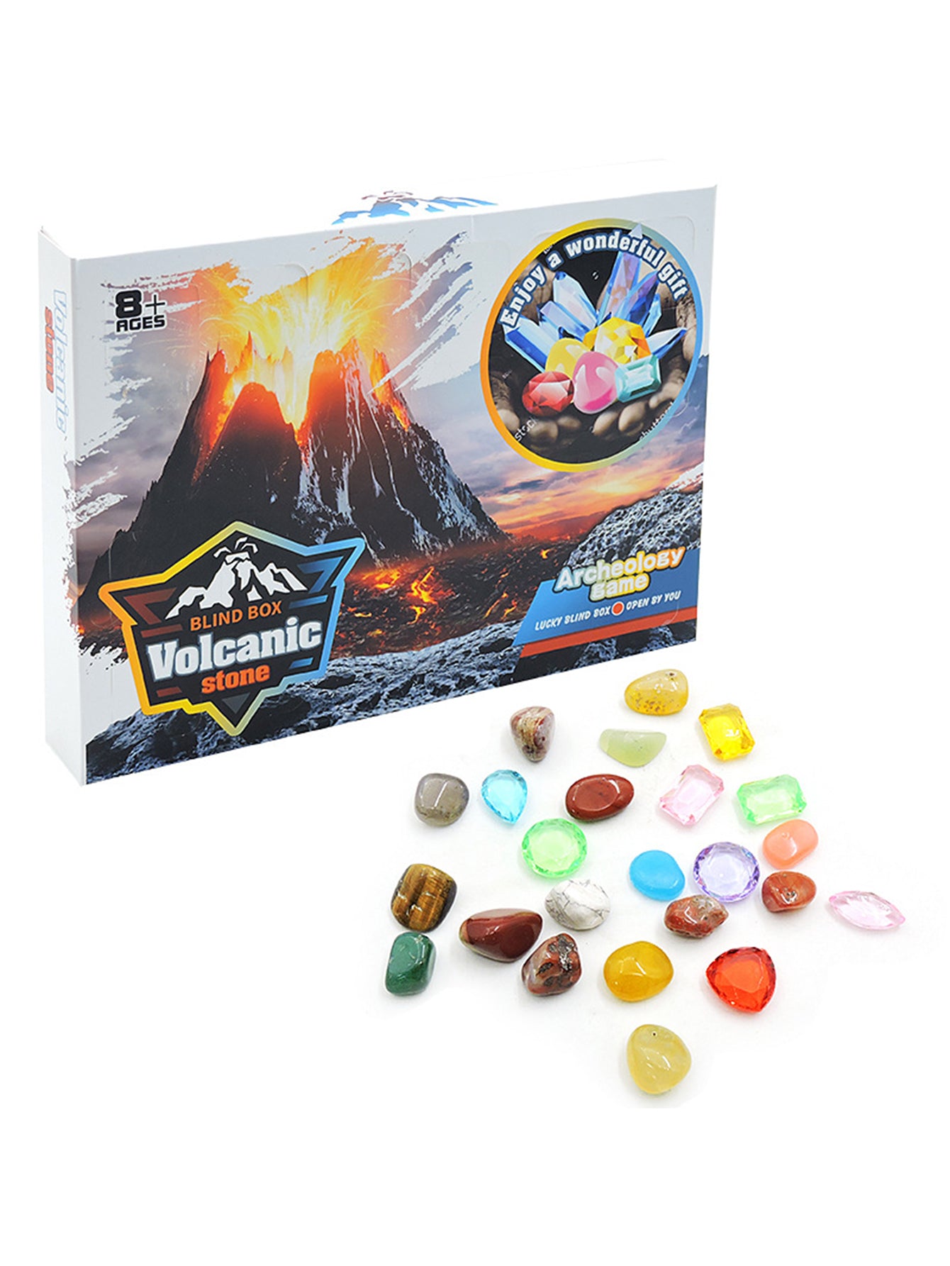 Christmas 24 Countdown Calendar Blind Box Scientific Exploration of Volcanic Eruptions