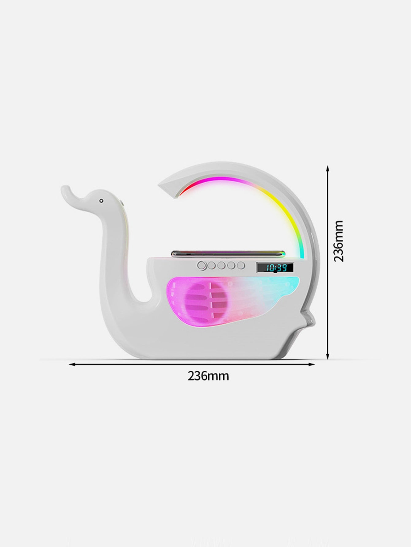 Swan Wireless Charging Bluetooth Speaker Clock Humidifier