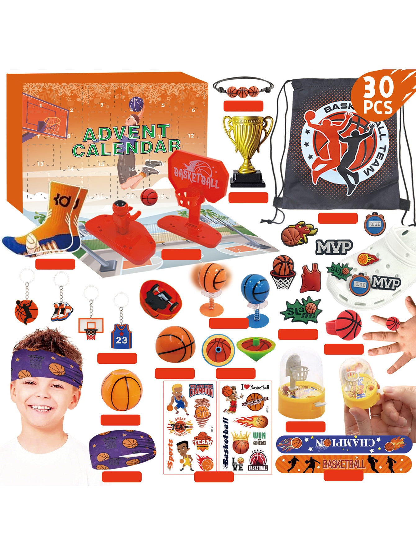 Basketball Advent Calendar Party DIY Set