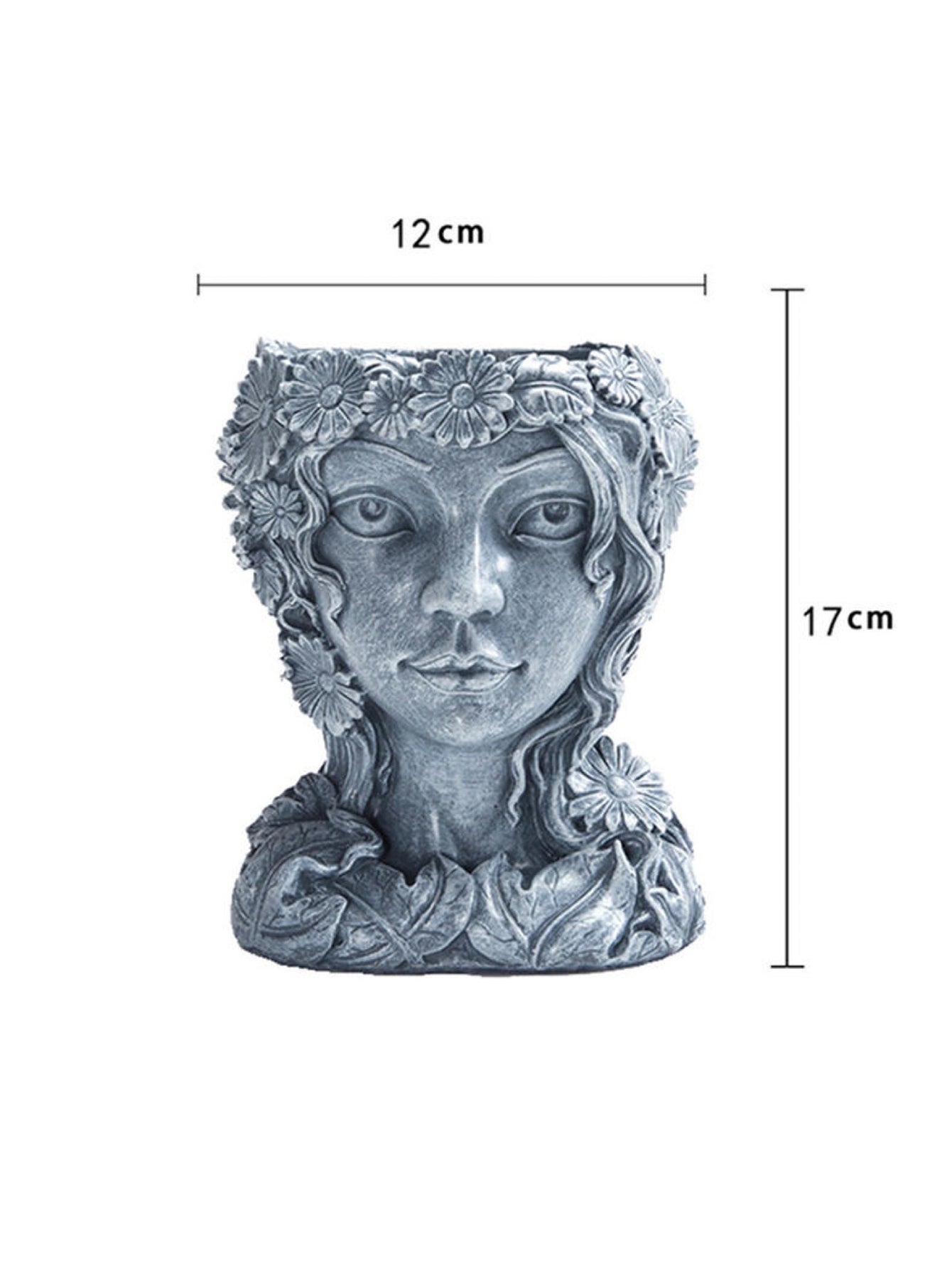 Elegant Resin Goddess Planter with Succulents