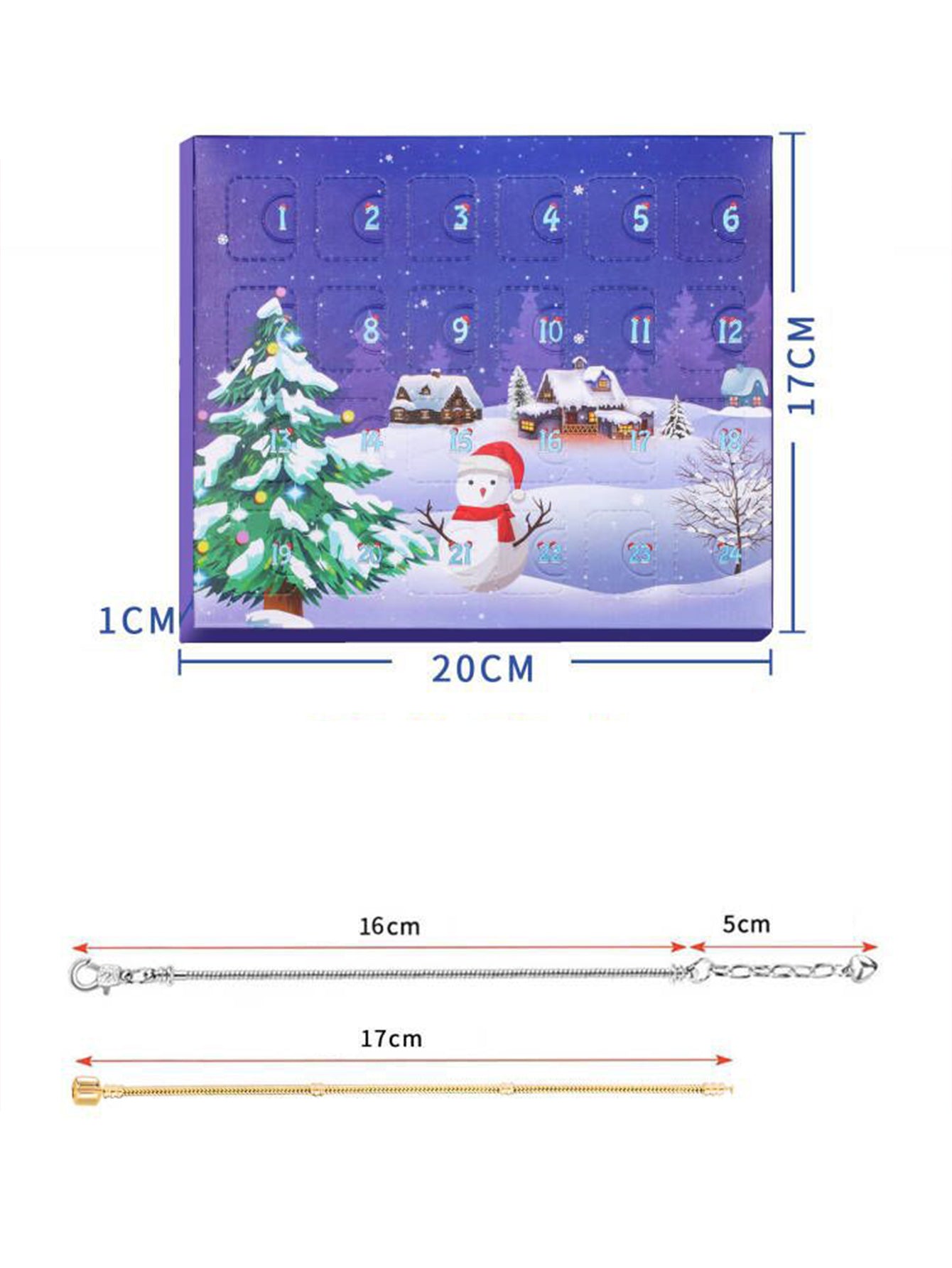 countdown Christmas tree envelope blind box DIY bracelet set