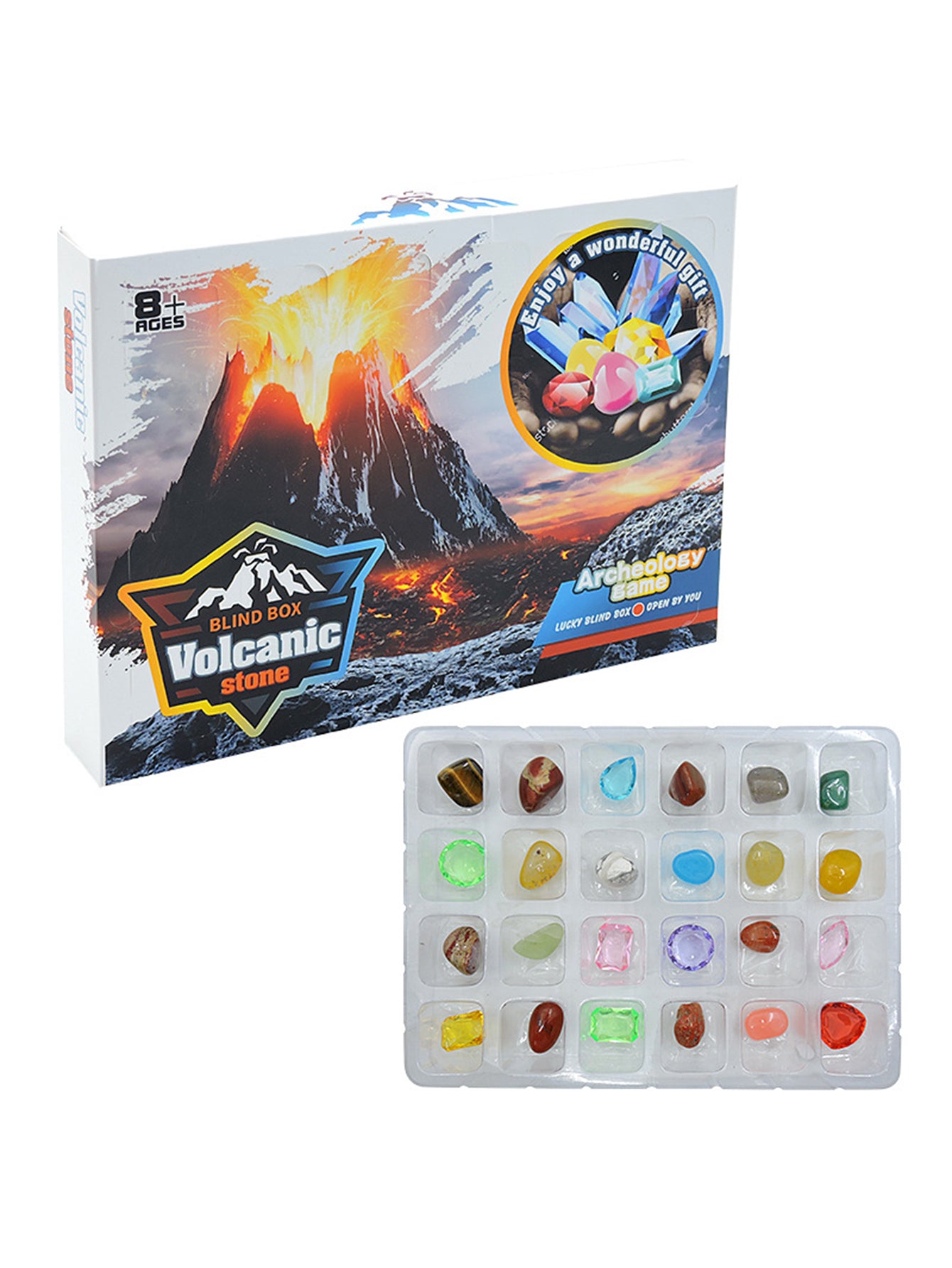 Christmas 24 Countdown Calendar Blind Box Scientific Exploration of Volcanic Eruptions
