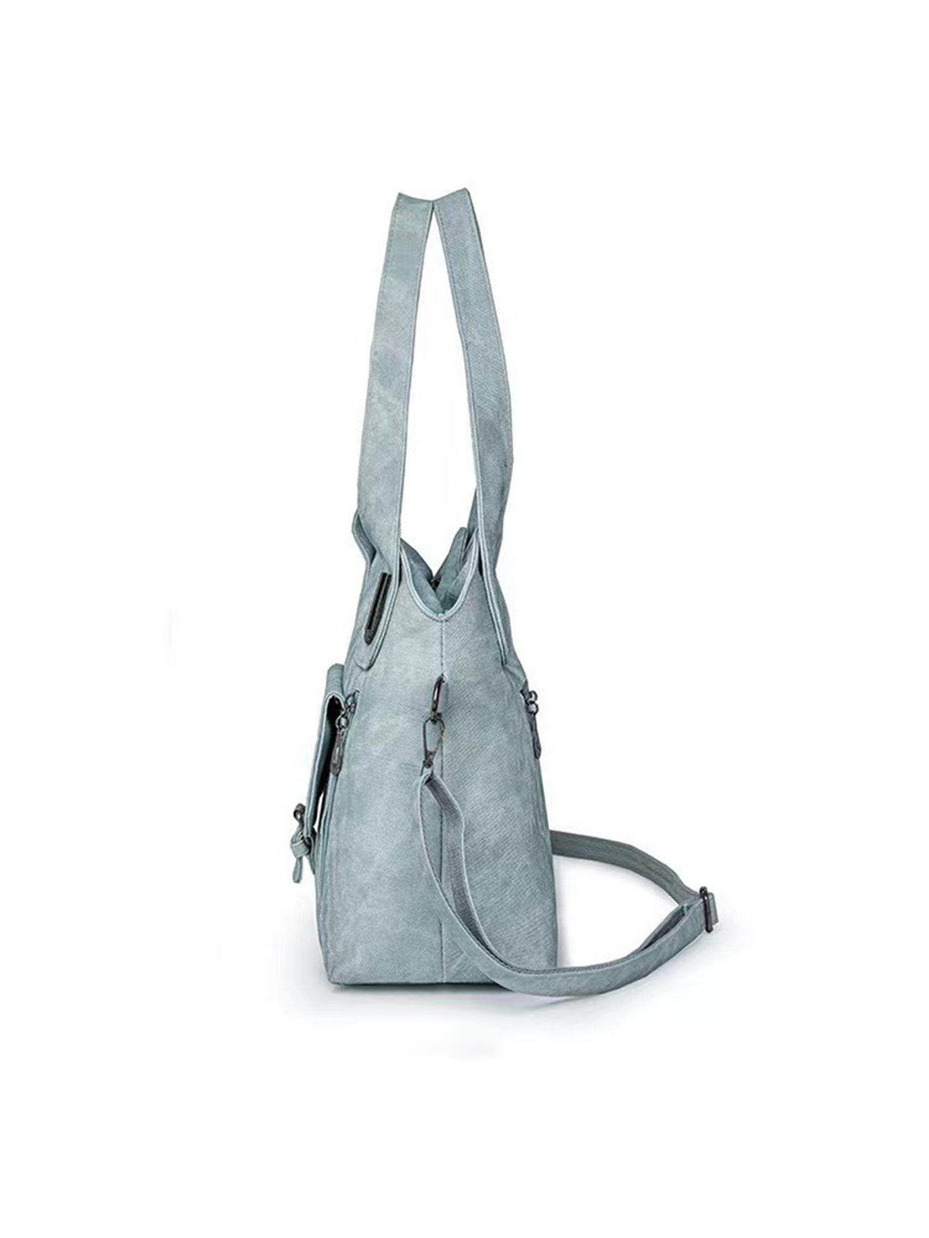 Large-capacity retro PU tote bag