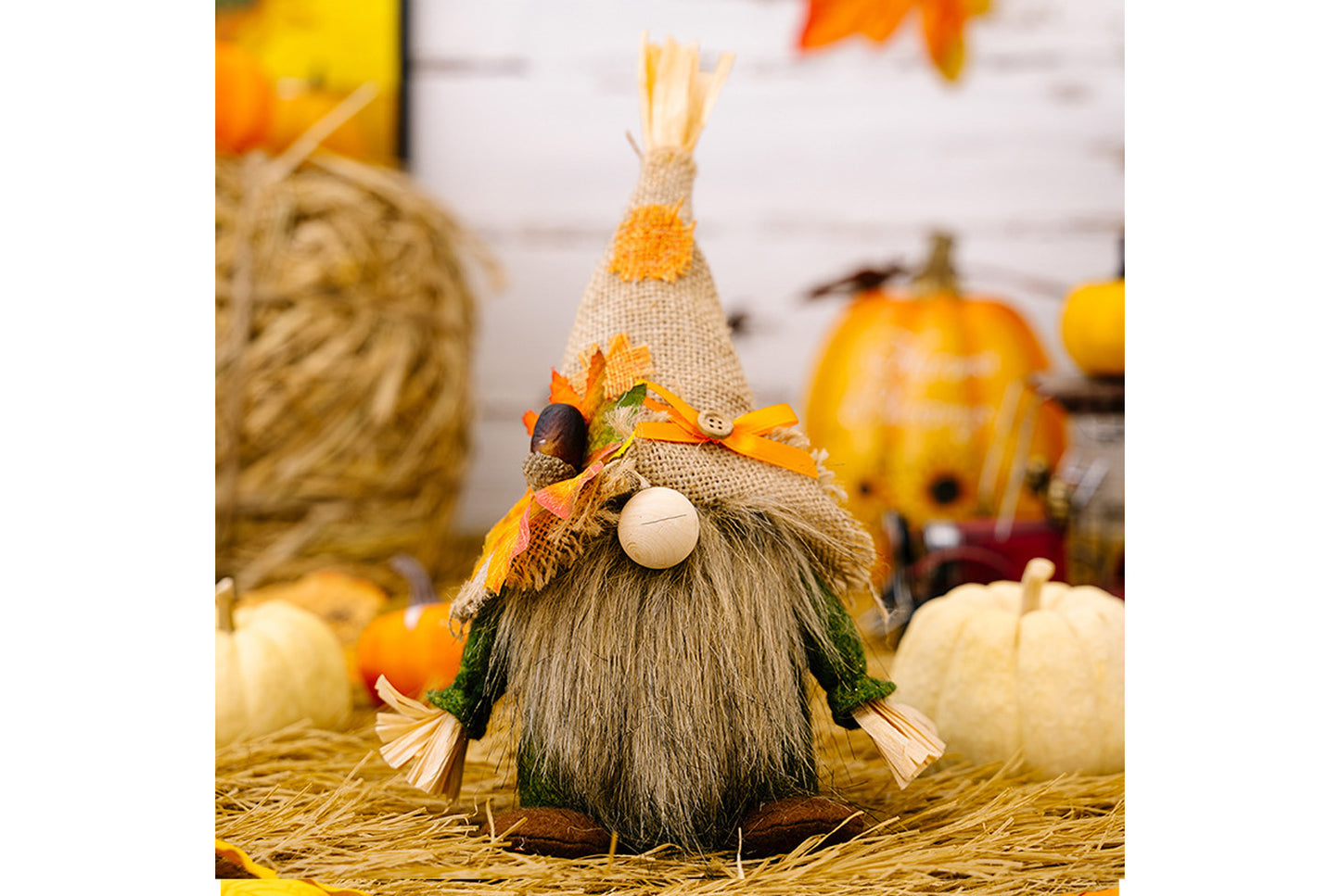 Rudolph Harvest Hat with Maple Leaf Figure