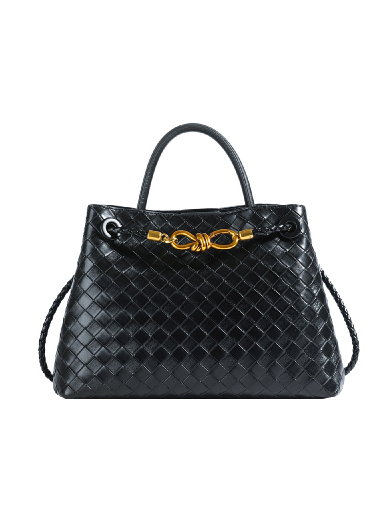 Fashionable and versatile large-capacity woven handbag